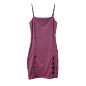 Revamped Maroon Sleeveless Bodycon Mini Dress Size S